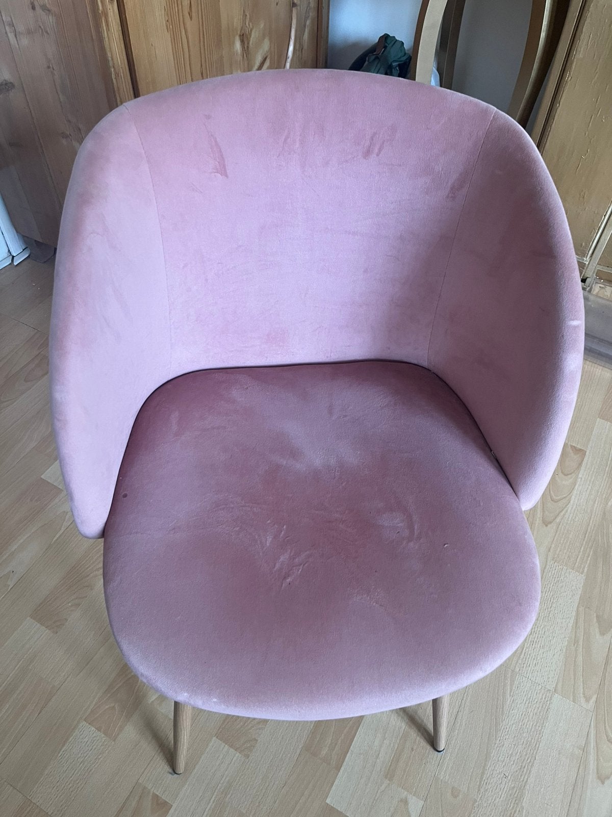 Roze Velvet stoel, Ophalen, Gebruikt