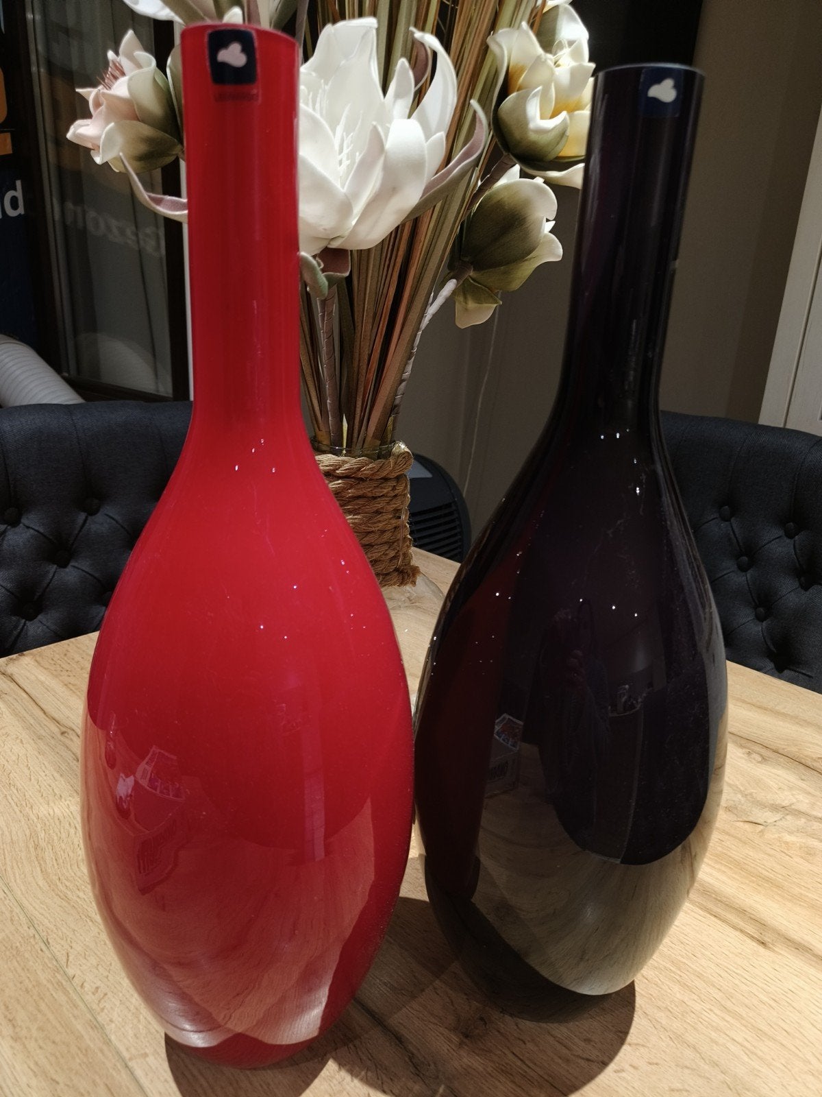 2 hoge vazen leonardo, Huis en Inrichting, Woonaccessoires | Vazen, Ophalen