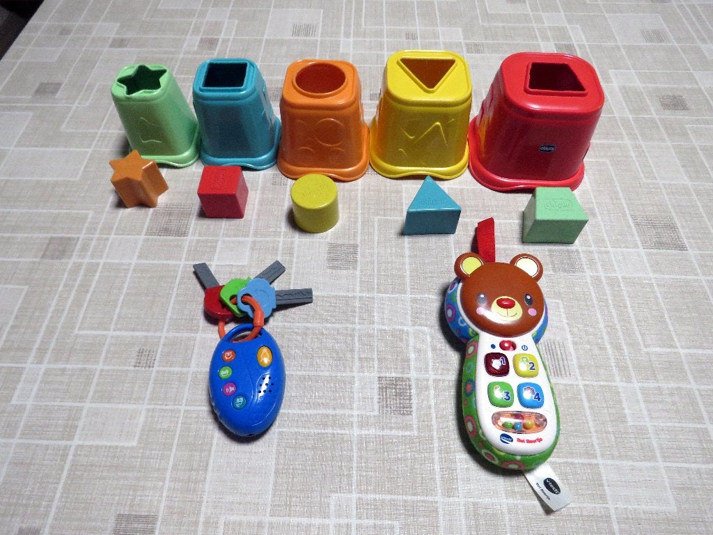 Belbeertje Vtech, stapeltoren en sleutels in perfecte staat, Kinderen en Baby's, Speelgoed | Babyspeelgoed, Ophalen of Verzenden