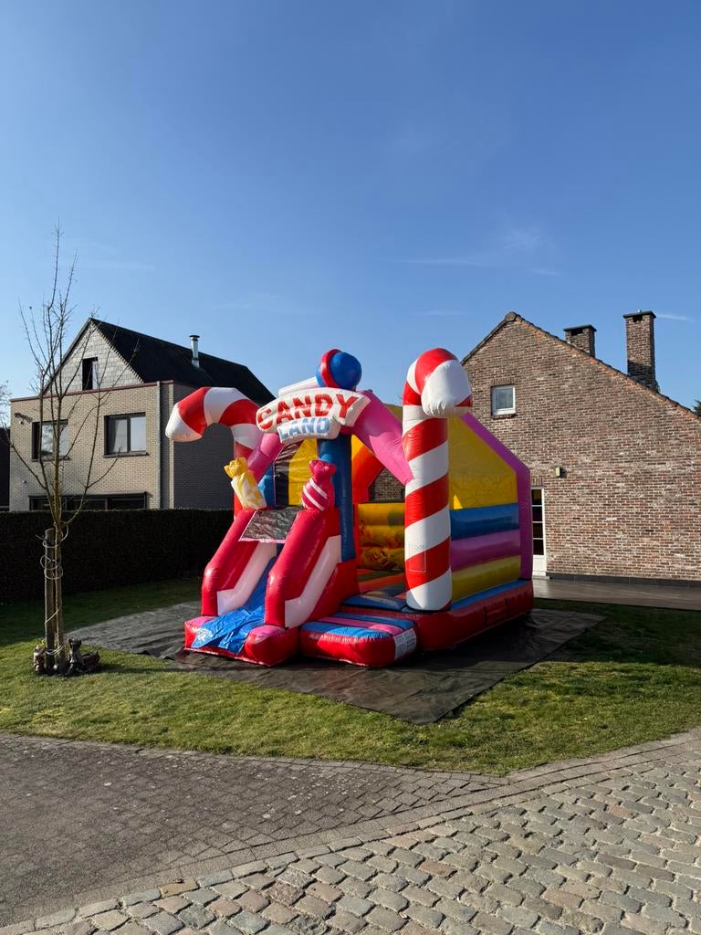 Candy Land springkasteel te koop, Enlèvement ou Envoi, Comme neuf