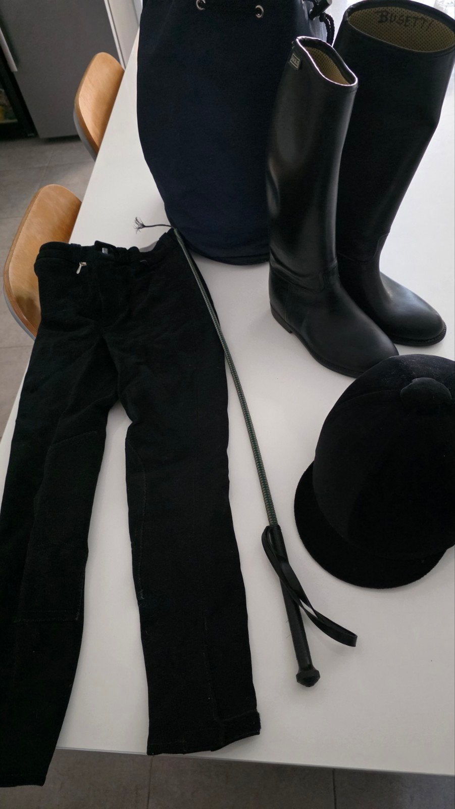 Ensemble pour équitation - Enfant 11 - 12 ans, L, Enlèvement ou Envoi, Noir, Aigle