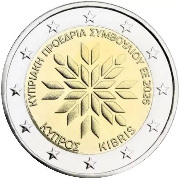 2 euro Cyprus 2026 Voorzitter UNC, Ophalen of Verzenden, Cyprus, 2 euro