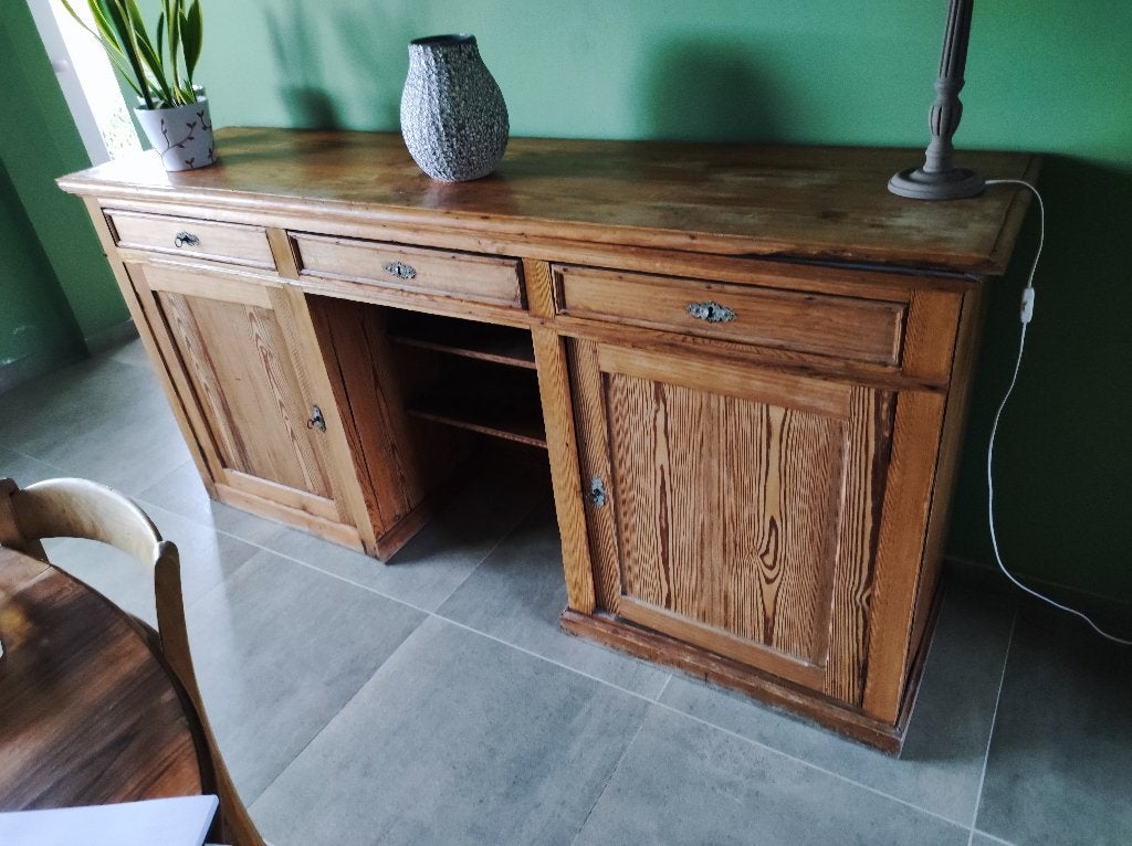 Lage houten kast dressoirkast, Ophalen