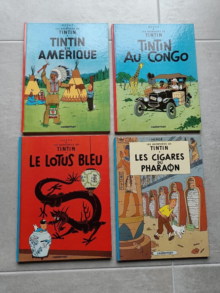 4 bandes dessinées de Tintin, Plusieurs comics, Enlèvement ou Envoi, Utilisé, Herge