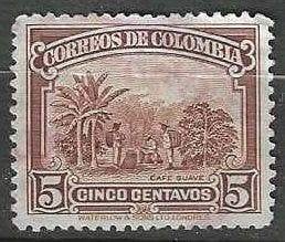 Colombie 1932 - Yvert 266 - Plantation de café - 5 c. (ST), Envoi, Affranchi