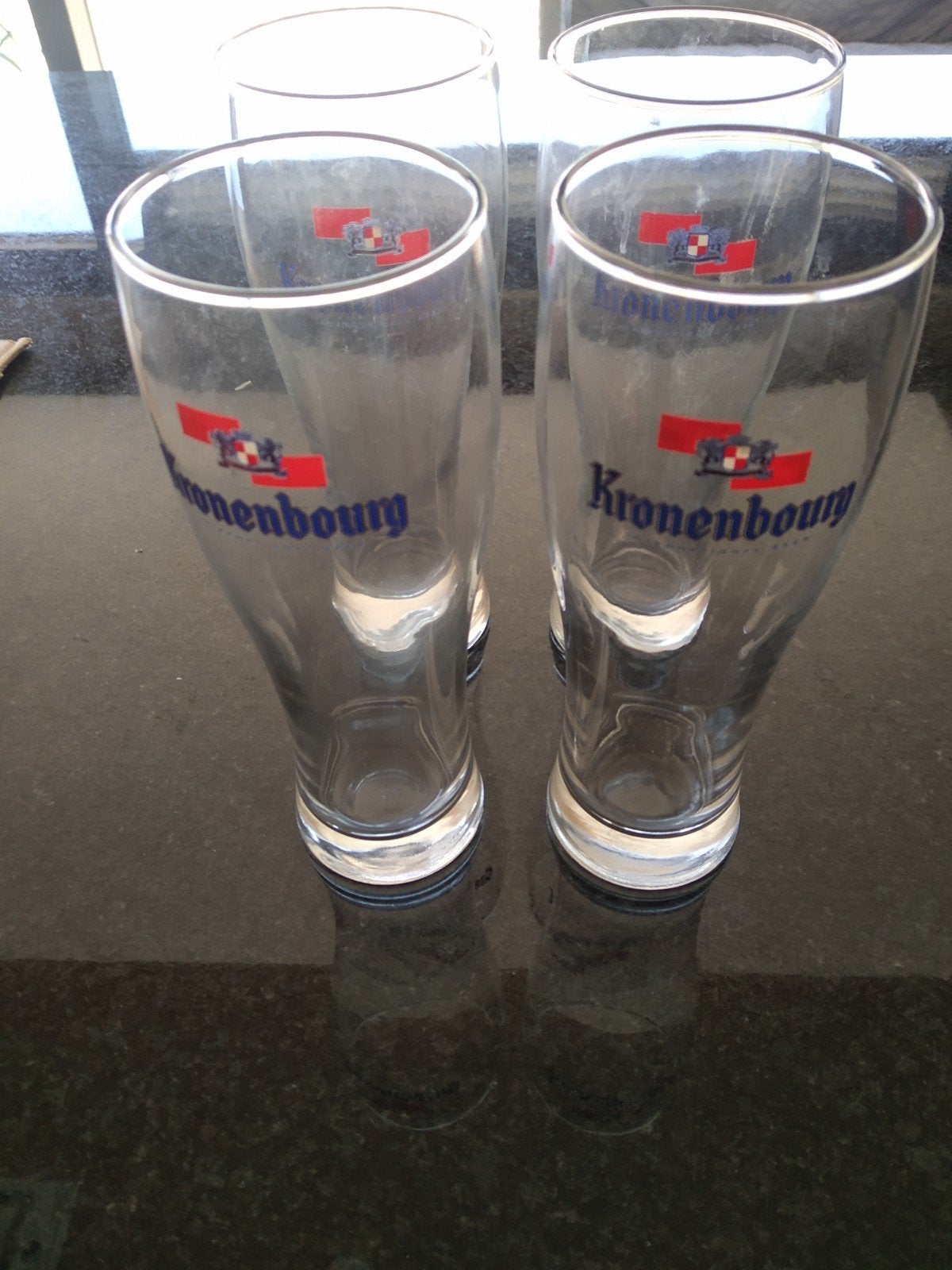 glazen kronenburg 4 stuks, Verzamelen, Ophalen, Zo goed als nieuw, Bierglas