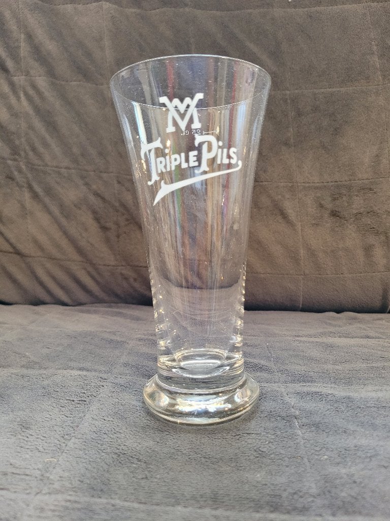 ancien verre bière Triple pils 33 cl, Enlèvement ou Envoi, Utilisé, Verre ou Verres, Autres marques
