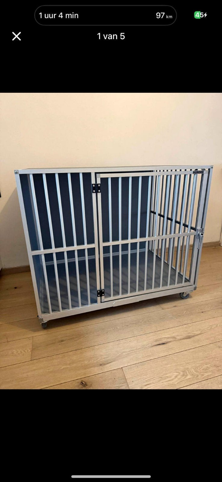 Aluminium Bench grote hond, Ophalen