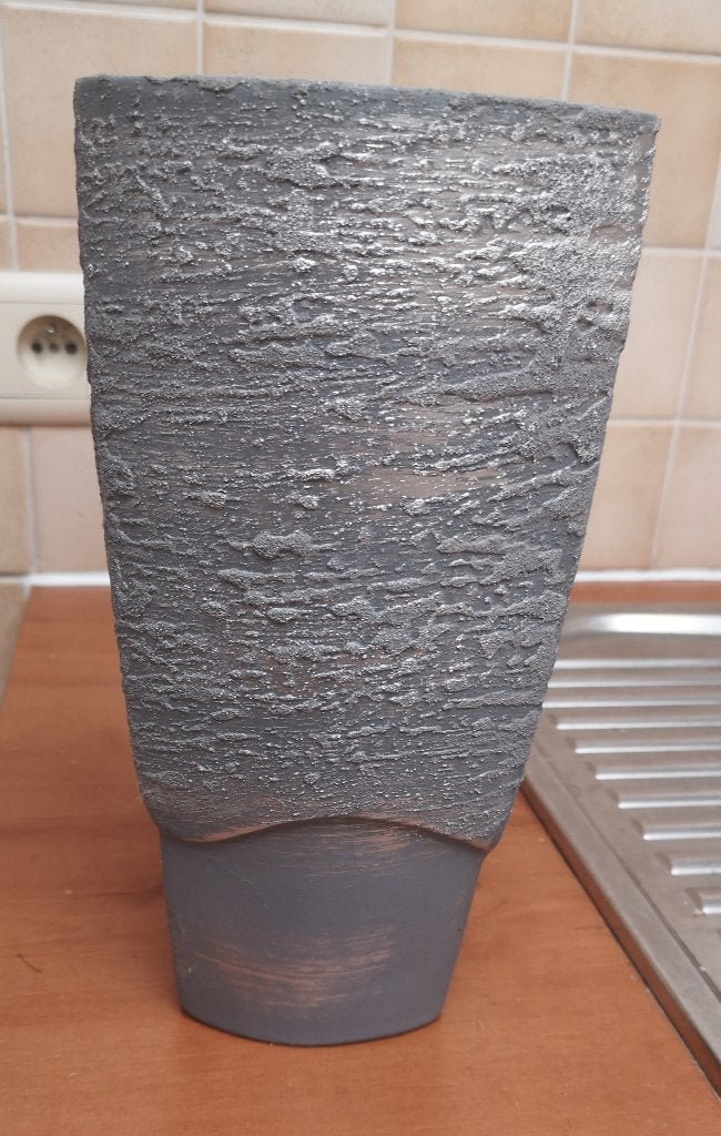 Vase en pierre grise 25 cm, Enlèvement ou Envoi