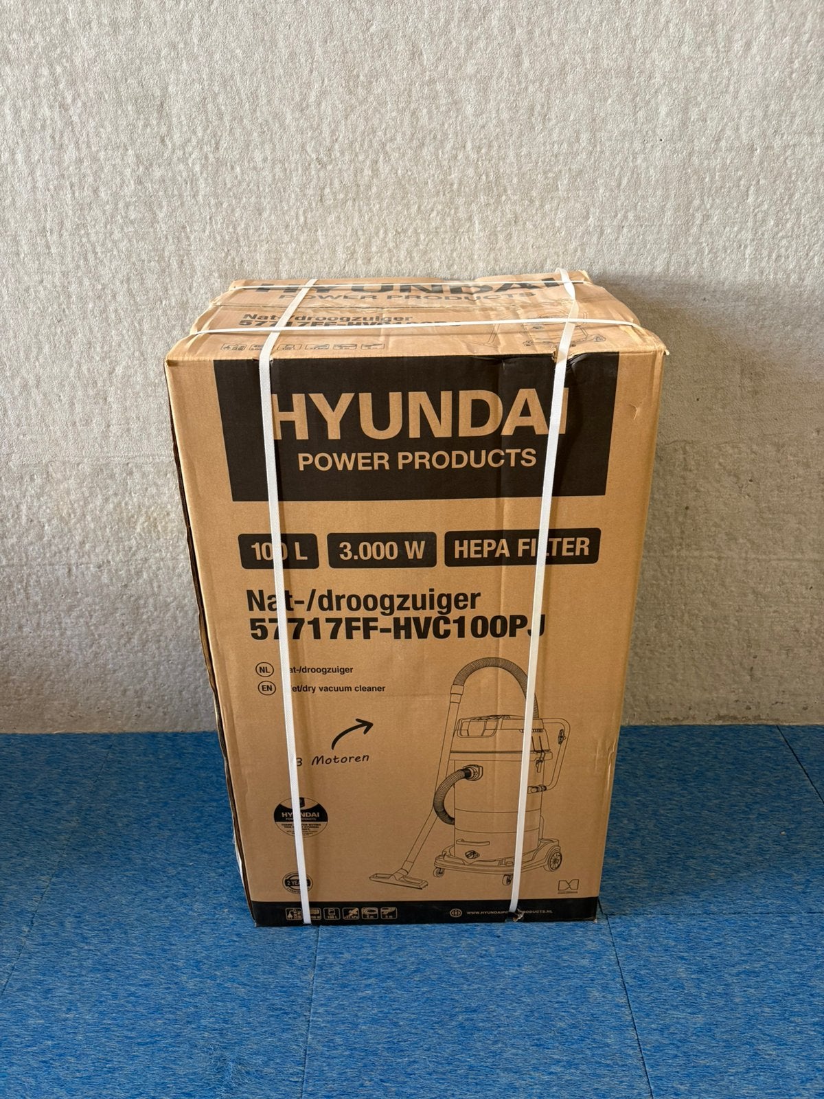 Nieuwe Hyundai 57717ff 3000 watt nat en droog stofzuiger, Ophalen, Nieuw, Industriële stofzuiger, 2000 watt of meer