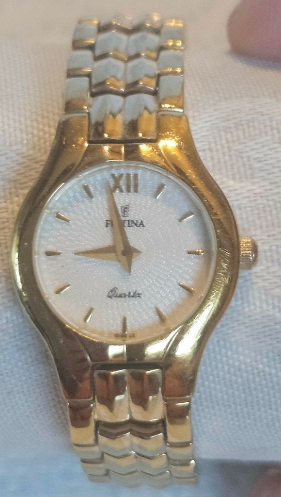 Montre Festina Femme Quartz Dorée Vintage (MW90), Enlèvement ou Envoi