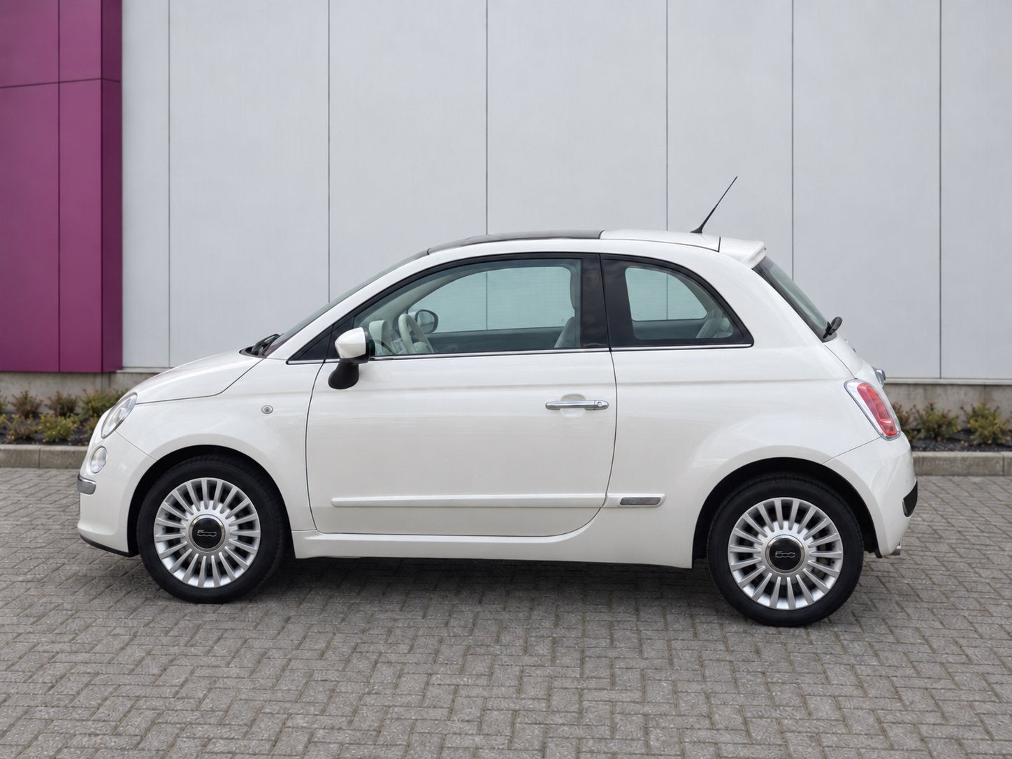 Fiat 500 1.2 Automaat – Wit metalic– Parkeersensoren, Euro 5, Achat, Entreprise, Air conditionné