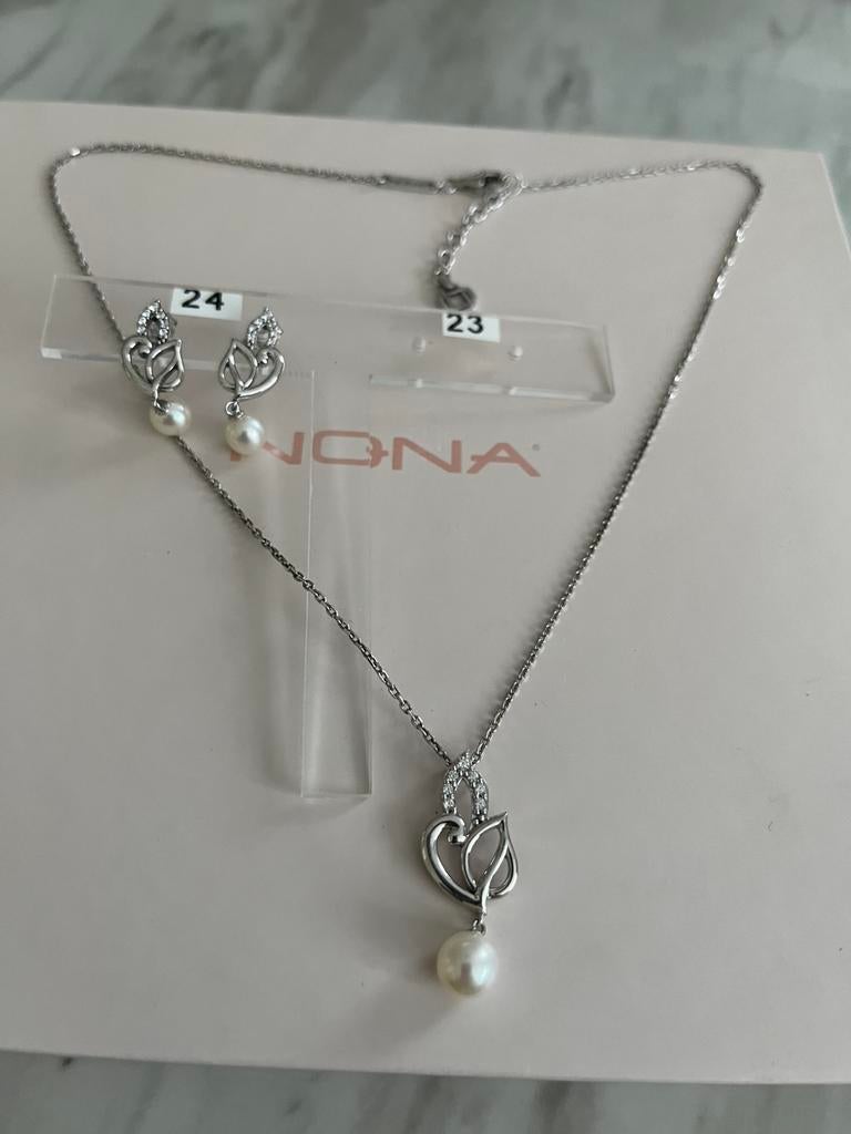 Nona zilver set 925 nieuw, Ophalen of Verzenden, Zo goed als nieuw, Zilver