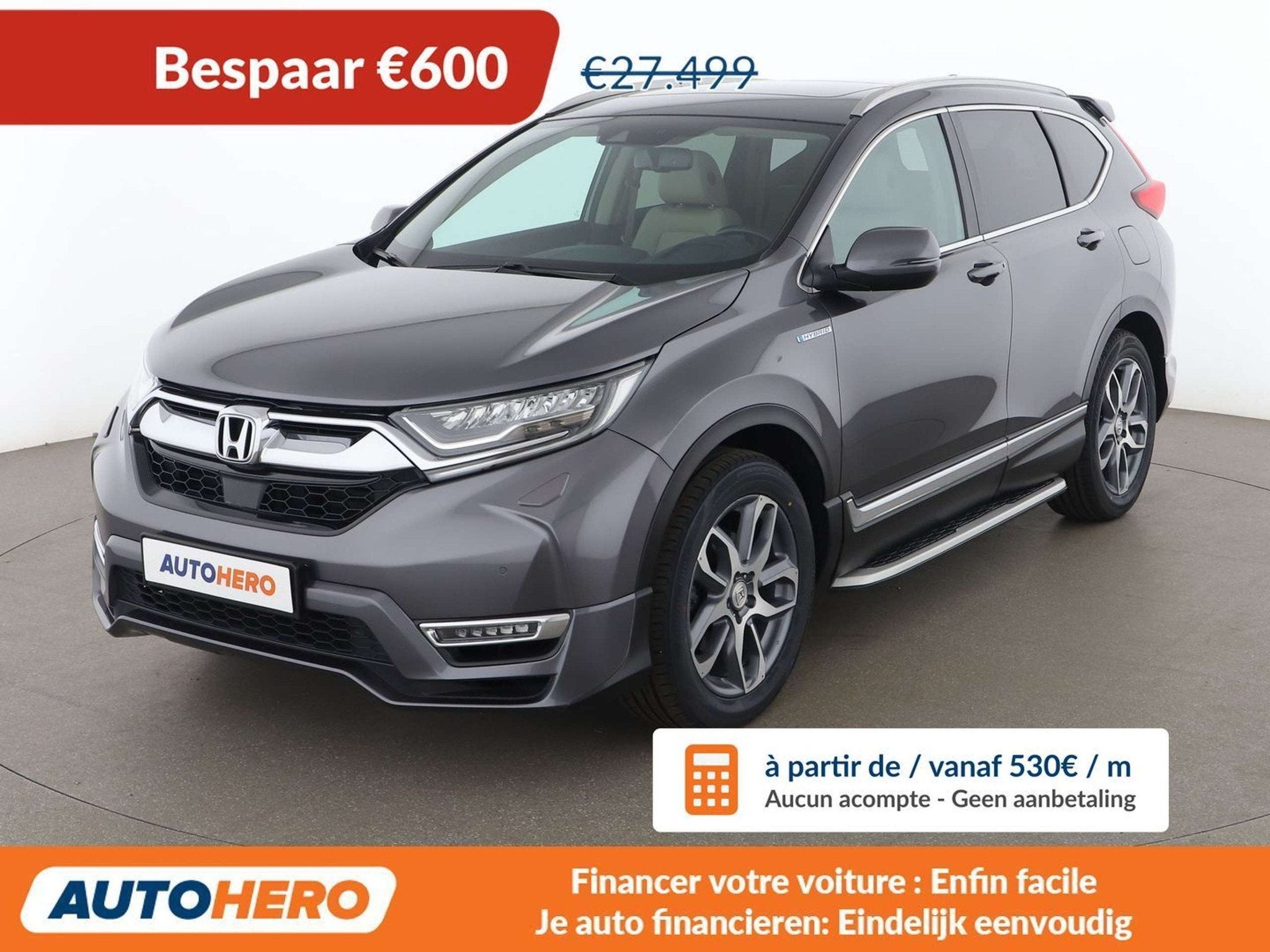 Honda CR-V 2.0 i-MMD Hybrid Executive 4WD (bj 2020), Auto's, Automaat, Gebruikt, Leder, 5 zetels
