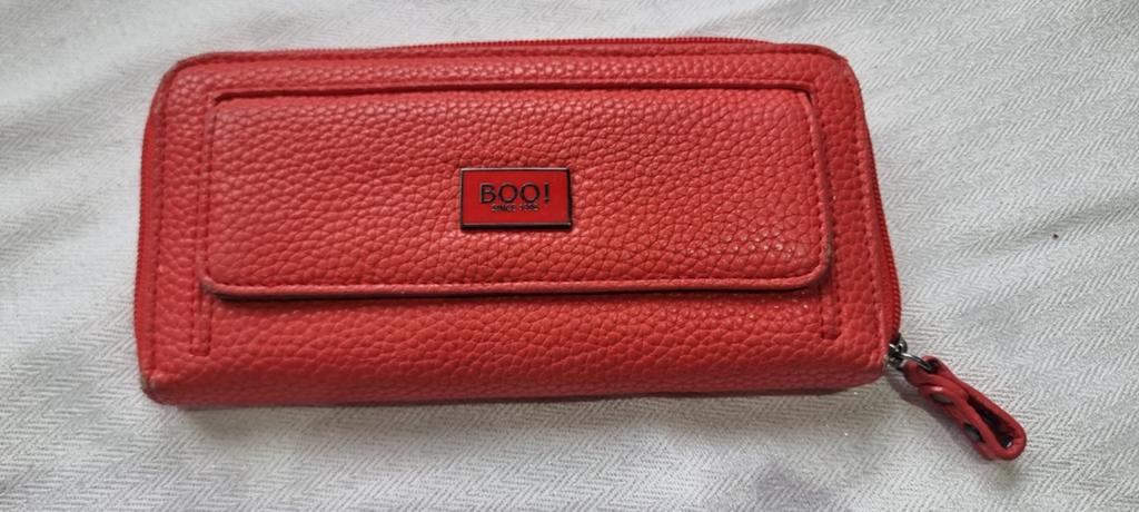 ​Grand Portefeuille Compagnon Rouge - BOO! Fashion, Envoi, Rouge, Cuir