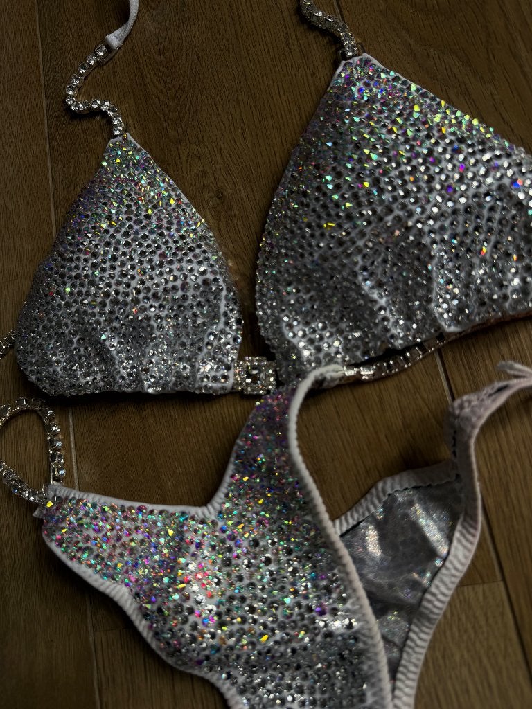 NPC competition bikini, Wit, Ophalen of Verzenden, Zo goed als nieuw, Bikini