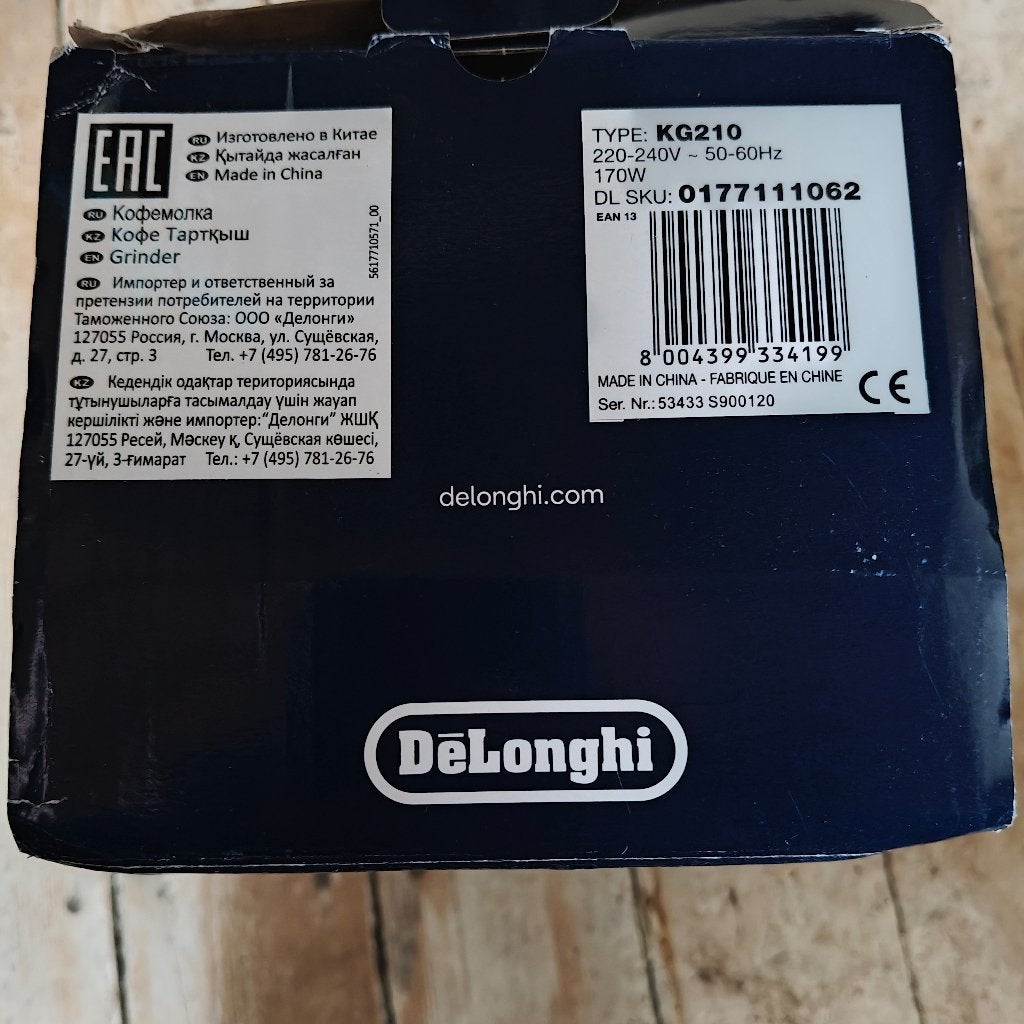Elektrische koffiemolen, Ophalen, Zo goed als nieuw, De'Longhi, Koffiemolen