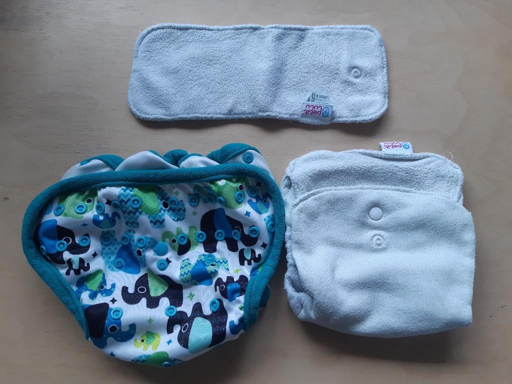 Couche lavable TE2, pour 4kg-15kg, Petit Lulu, peu utilisée, Enfants & Bébés, Bains & Soins, Utilisé, Autres types, Autres marques