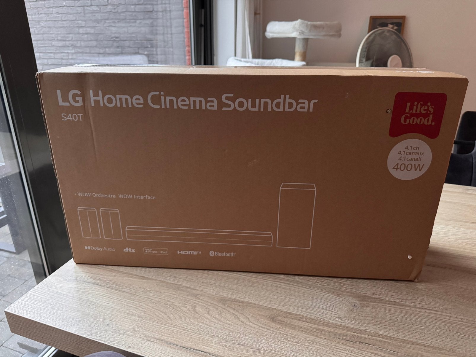 Lg S40T home cinema soundbar + woofers, Enlèvement, Neuf, LG