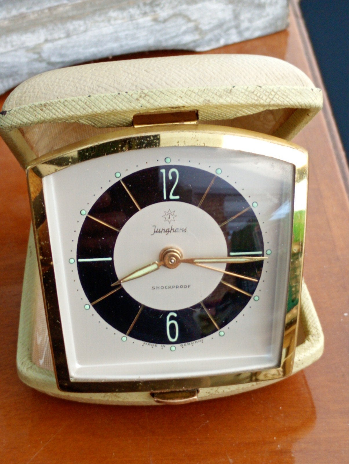 Vintage reiswekker Junghans, Antiek en Kunst, Ophalen of Verzenden