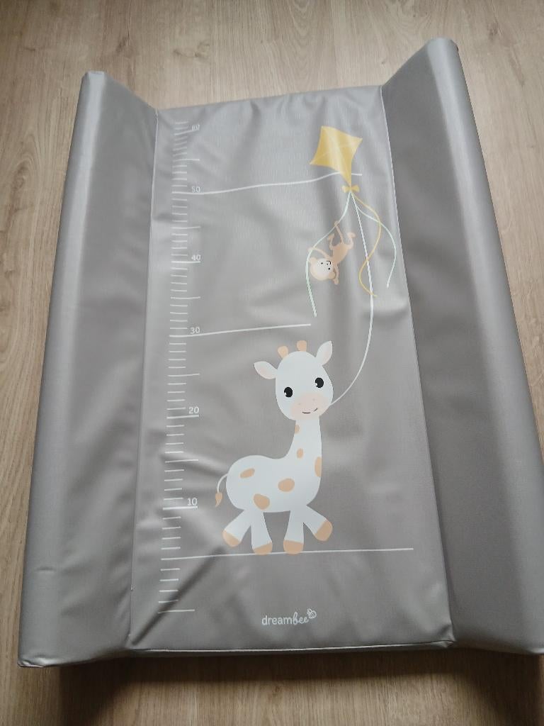Dreambee Waskussen met groeimeter lichtgrijs, Kinderen en Baby's, Badjes en Verzorging, Ophalen, Zo goed als nieuw, Aankleedkussen