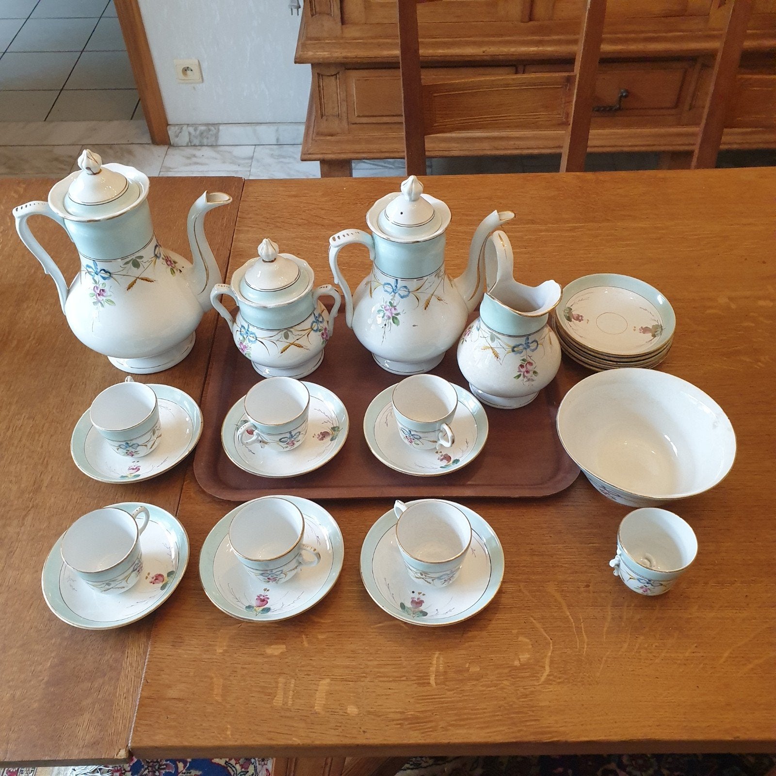 Porseleinen servies Mouzin Lecat, Antiek en Kunst, Ophalen