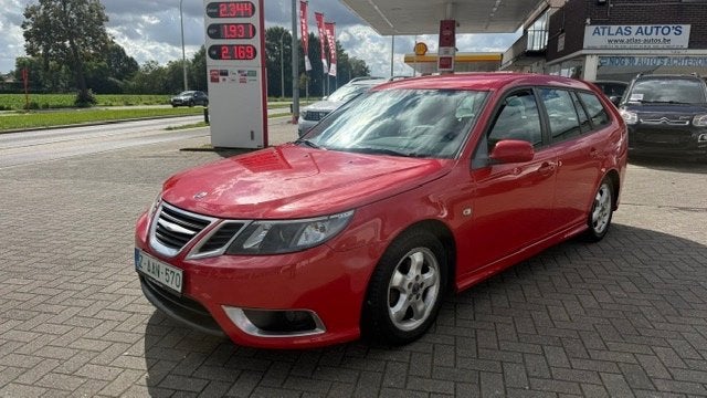 Saab 93 Diesel Station TX! Airco Leer Navi Xenon PDC! TOP!, Autos, Achat, Entreprise, Boîte manuelle, Noir