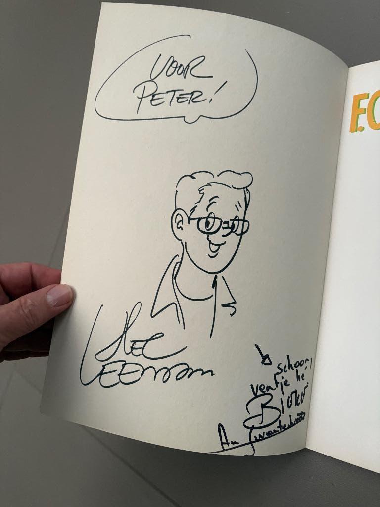 Fc de kampioenen Supermarkske slaat terug met dedicace, Boeken, Eén stripboek, Ophalen of Verzenden, Gelezen, Hec Leemans