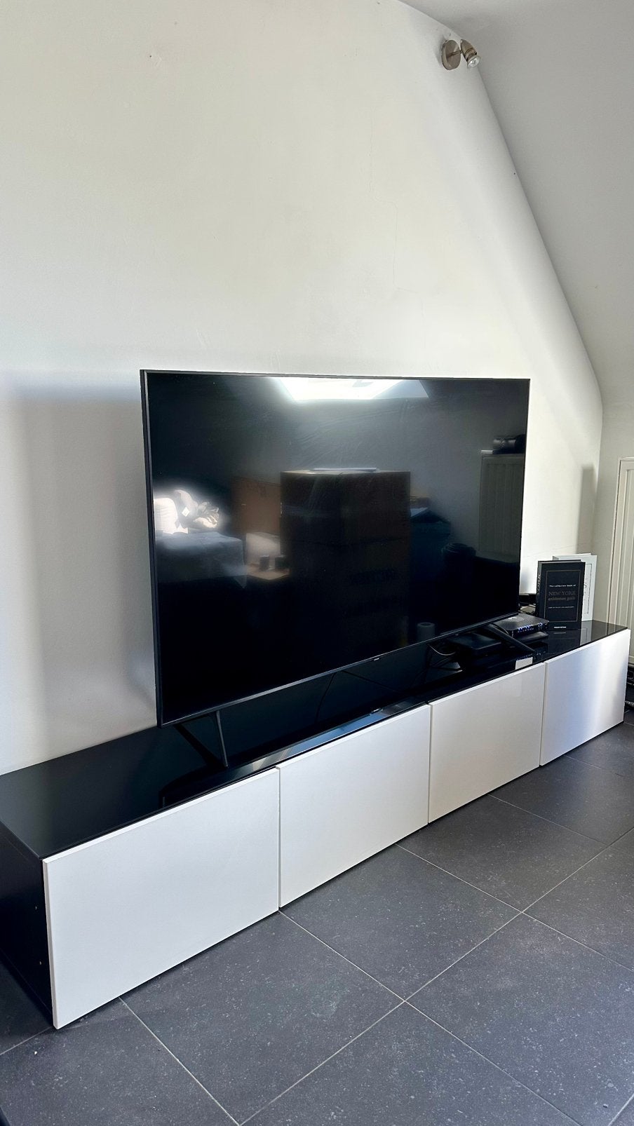 Meubels (2x) TV BESTA IKEA, Ophalen, Gebruikt, Glas
