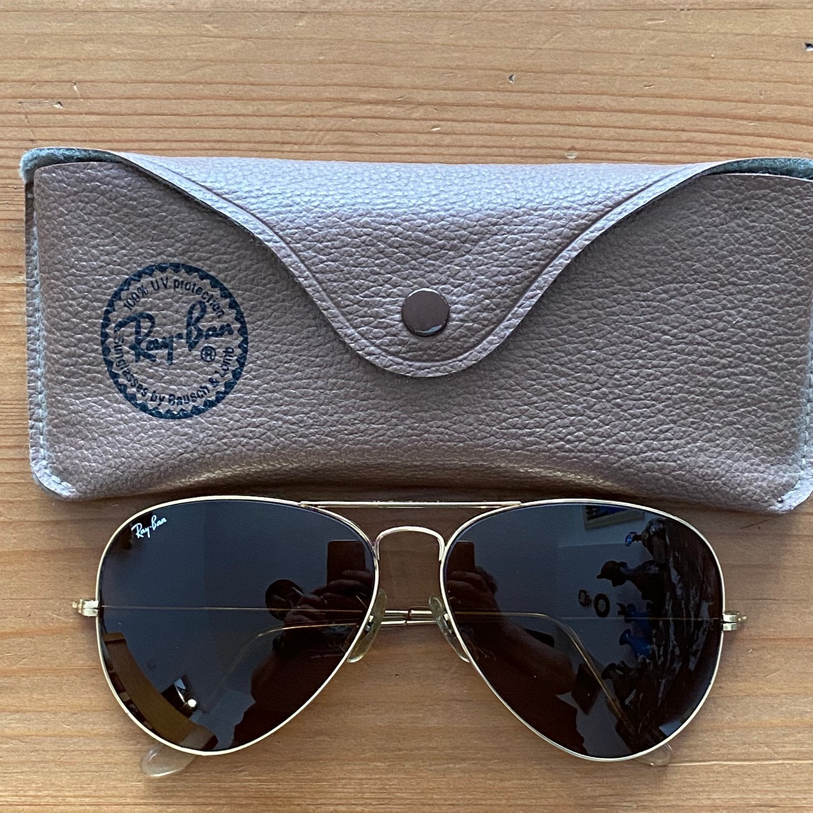 Ray-Ban Aviator 62-14 vintage, parfait état, Enlèvement ou Envoi, Comme neuf, Lunettes de soleil, Ray-Ban
