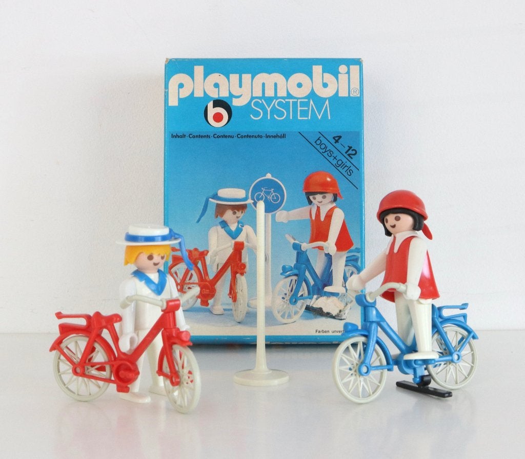 Vintage Playmobil set 3573 (Twee Fietsers) - Klicky 1979, Kinderen en Baby's, Speelgoed | Playmobil, Ophalen of Verzenden, Gebruikt