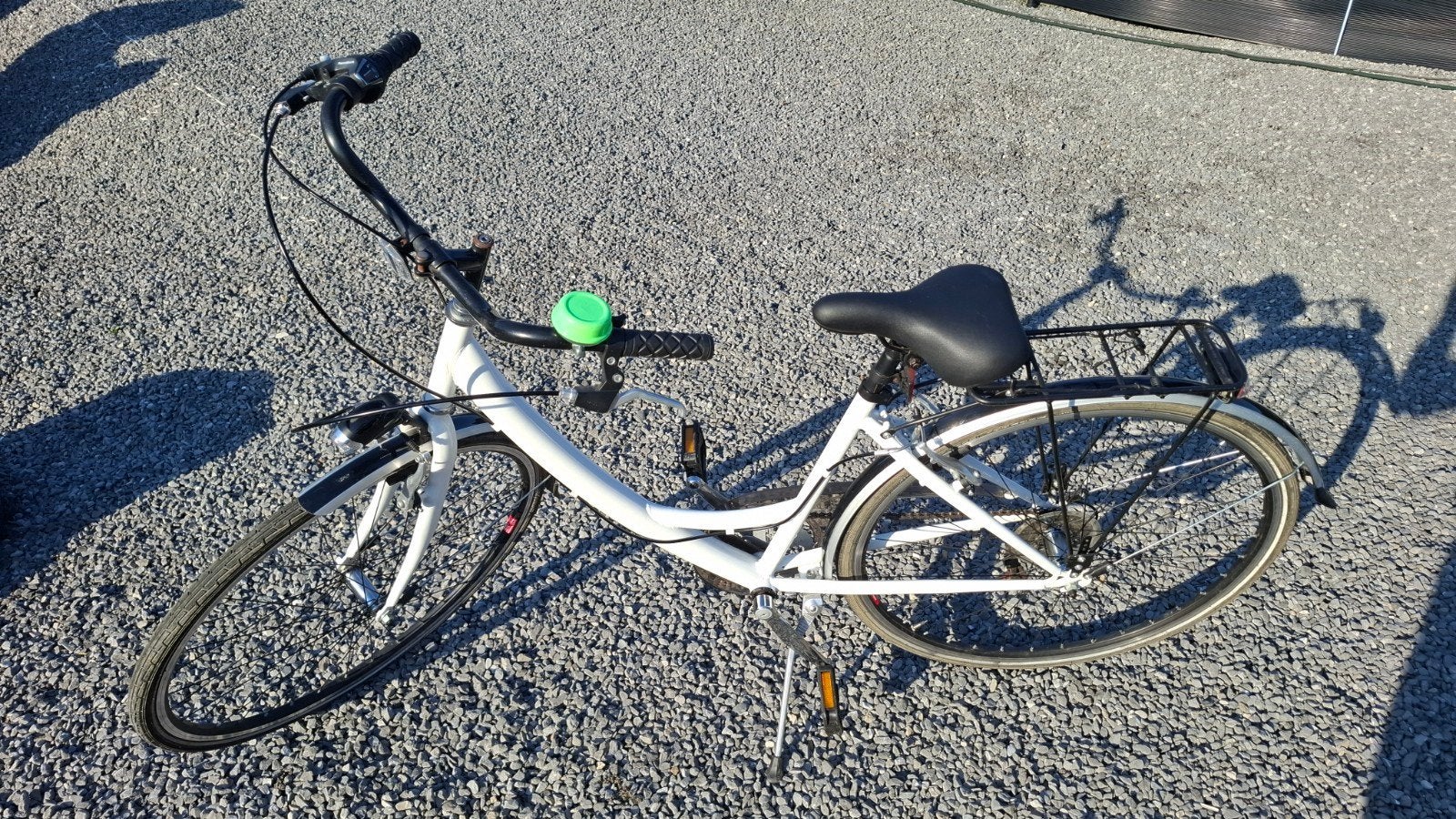 Witte damesfiets groot model 28 inch, Fietsen en Brommers, Ophalen, Velgrem, Versnellingen, 53 tot 56 cm