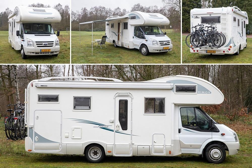 TE HUUR Ford Rimor 6pers. bedden 220cm ZOMERVAK. BESCHIKBAAR, Caravans en Kamperen