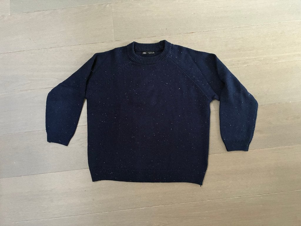 Donkerblauwe Gebreide trui van Zara (Maat 13-14 jaar / 164), Trui of Vest, Ophalen of Verzenden, Zo goed als nieuw, Zara