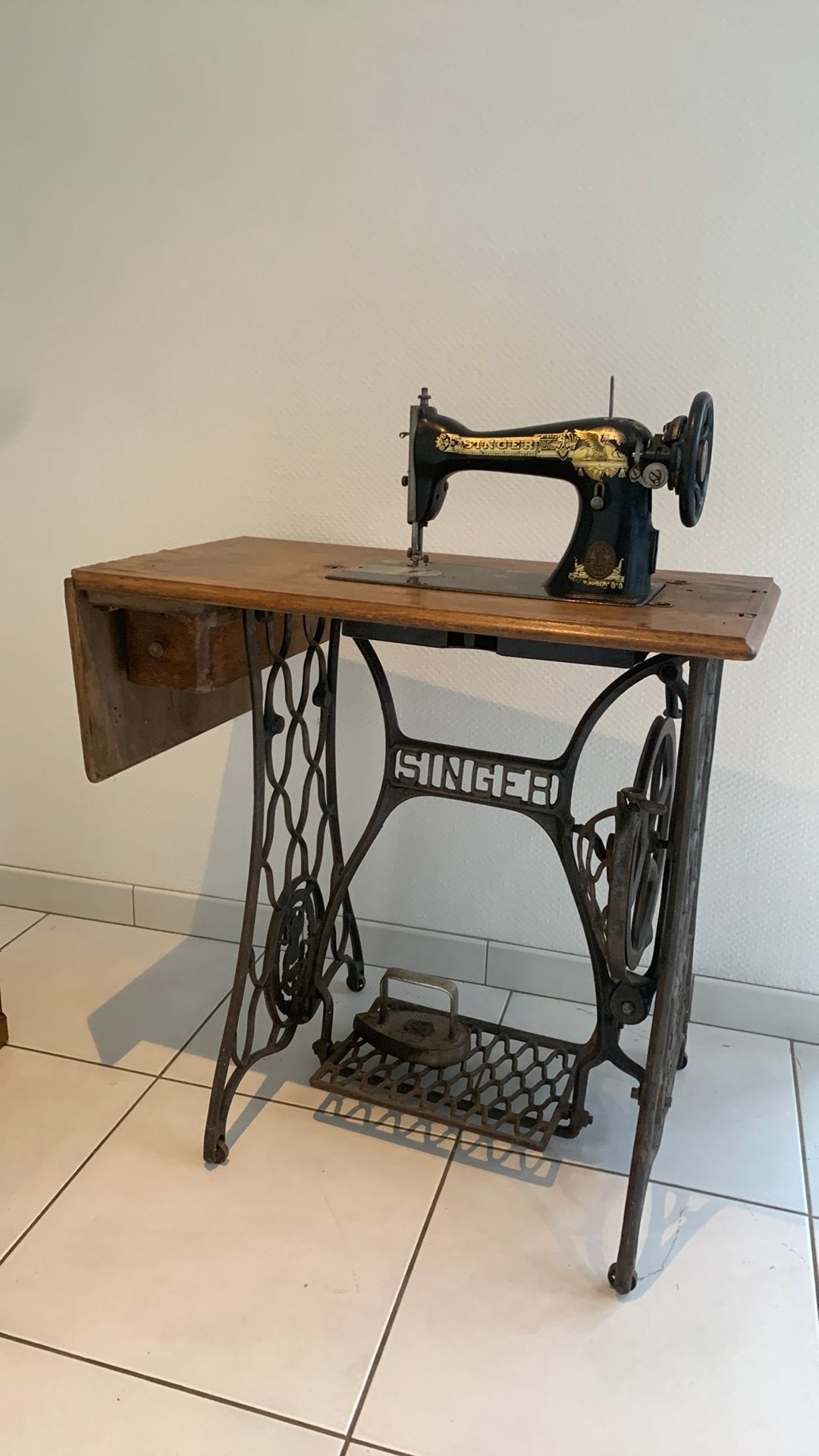 Old Singer naaimachine, Antiek en Kunst, Ophalen