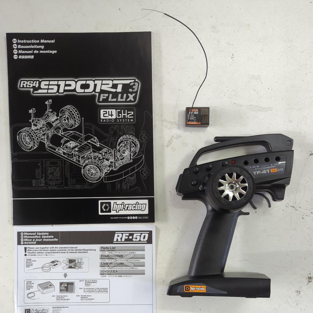 HPI TF-41/RF-50 3-kanaals zenderset (Tamiya Traxxas Losi), Ophalen of Verzenden, Gebruikt, Schaal 1:10, Onderdeel