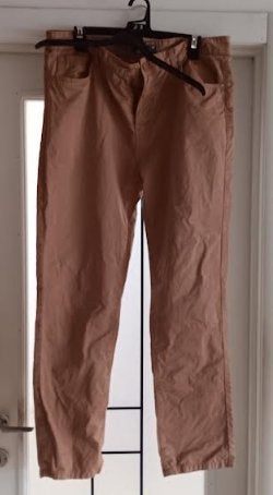 Pantalon homme beige moutarde 48, Enlèvement ou Envoi, Porté, Taille 56/58 (XL), Beige
