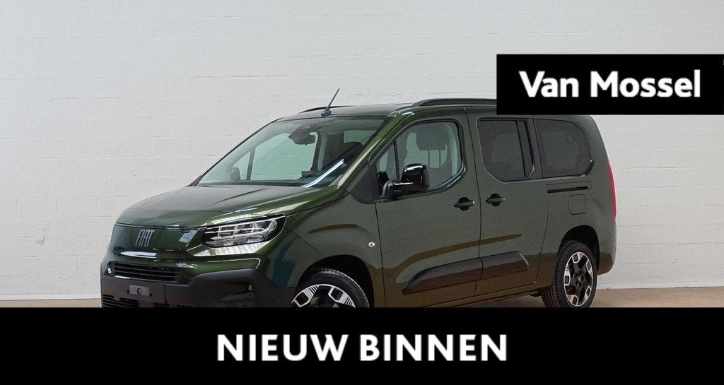Fiat Qubo L 1.5 BlueHDI 130 S&S AT La Prima Long 7 seats gps, Auto's, Zwart, 4 cilinders, 1535 kg, 7 zetels