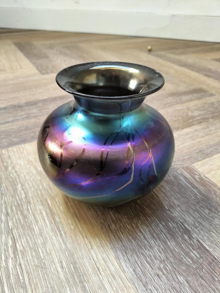 Vintage John Ditchfield Vaas Blauw/Paars, Ophalen of Verzenden