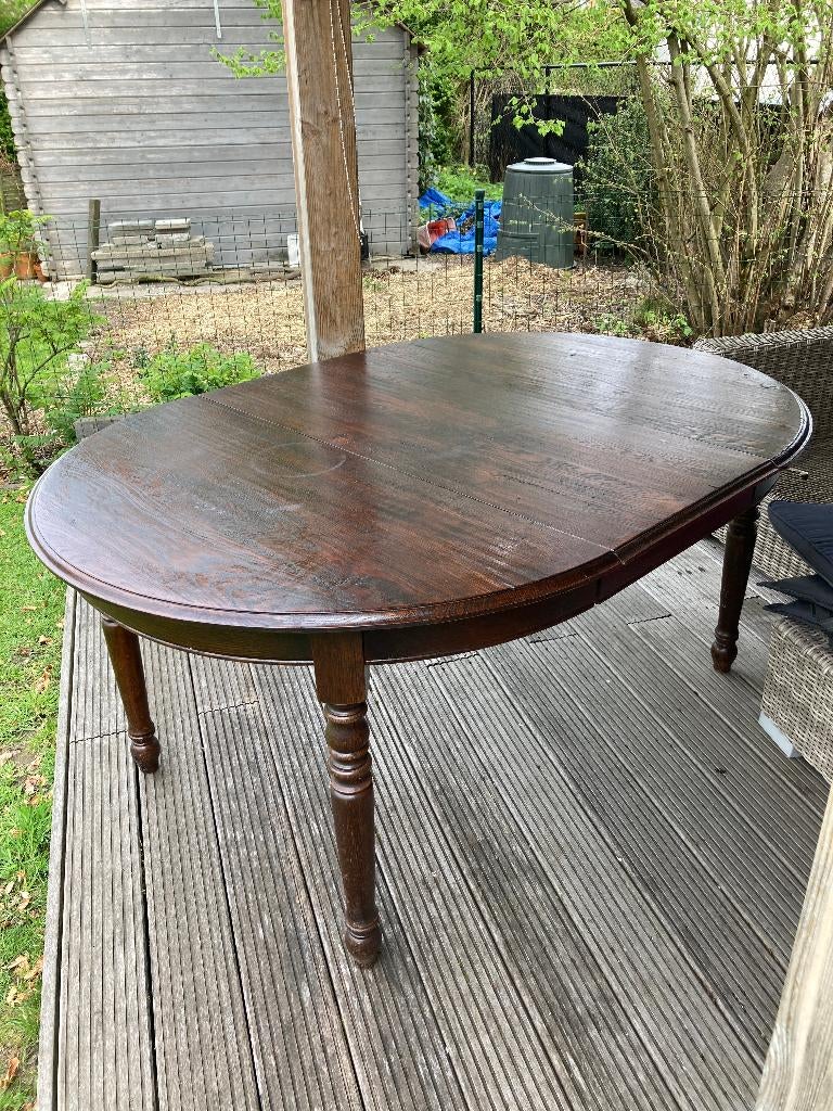 Antieke tafel donkere eik, Ophalen