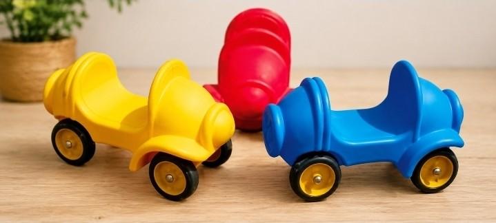 Porteur / voiture enfant vintage plastique – lot 3 couleurs, Enlèvement