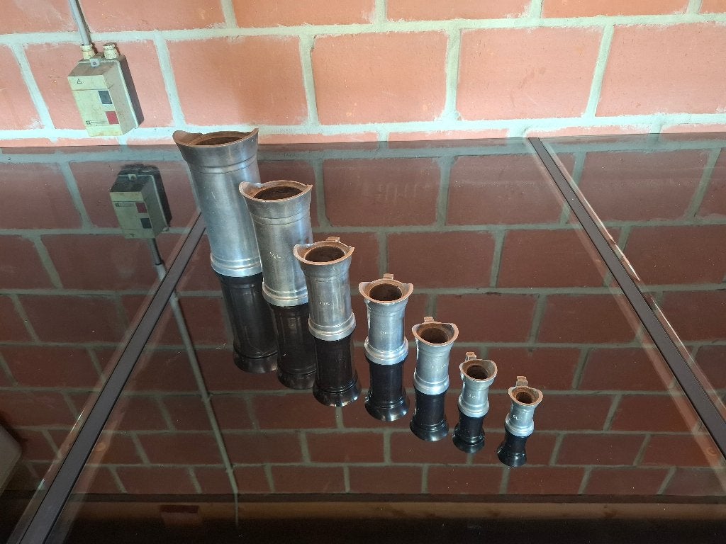 Set tinnen maatbekers, Antiek en Kunst, Ophalen