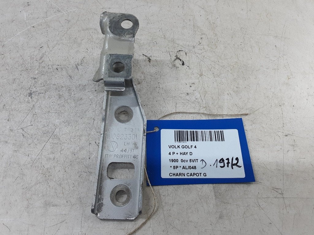 CHARNIERE DE CAPOT GAUCHE Golf V (1K1) (1J0823301), Volkswagen, Mevr. I. Hauben, Utilisé, Rue de l'Espoir 34 34
4030  GRIVEGNÉE, BE