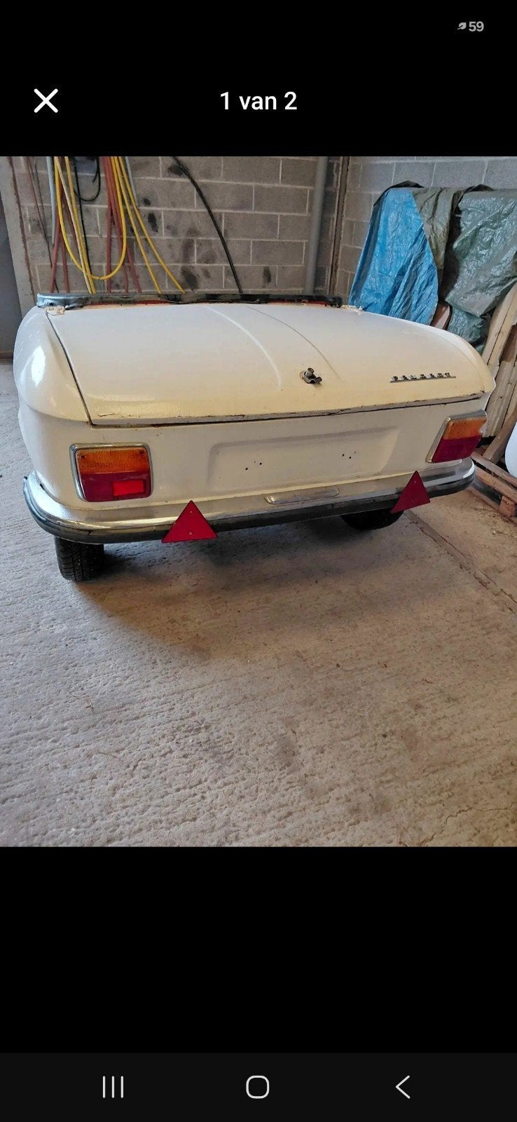 aanhangwagen peugeot 304 cabriolet, Enlèvement