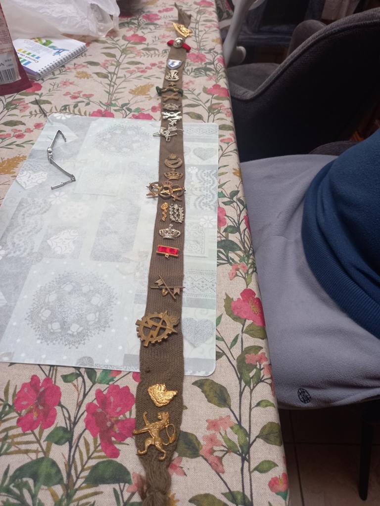 Demobilisatieband met 25 badges