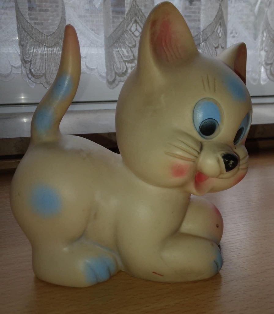 VINTAGE RUBBEREN PIEPBEESTJE, Verzamelen, Ophalen of Verzenden, Gebruikt