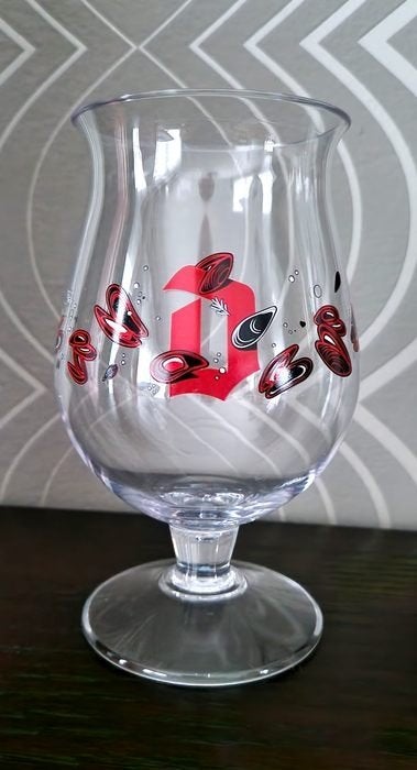 Duvel glas 'mosselen' tritan, Verzamelen, Glas en Drinkglazen, Ophalen of Verzenden, Bierglas