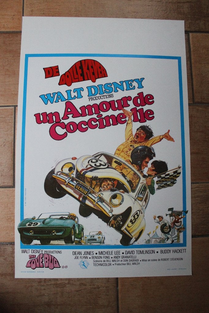filmaffiche Herbie The love Bug Walt Disney filmposter, Verzamelen, Rechthoekig Staand, Ophalen of Verzenden, Zo goed als nieuw