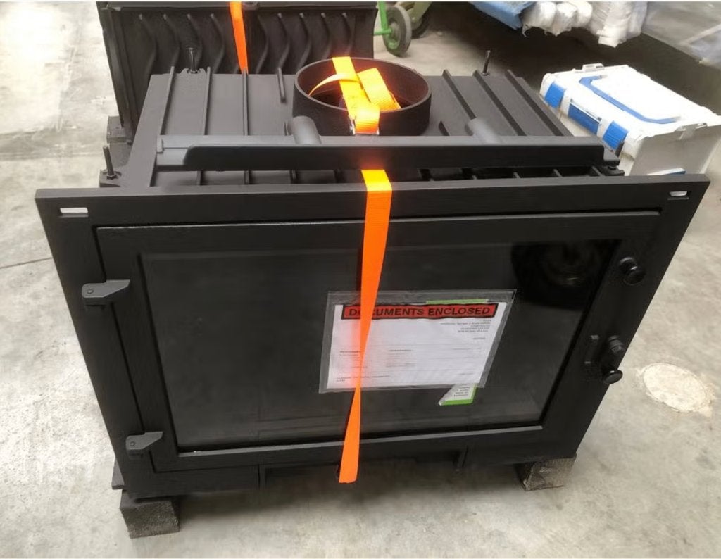houtkachel / houtcasette / inbouwkachel 8kW, Ophalen, Elektrisch, Inbouw, Houtkachel