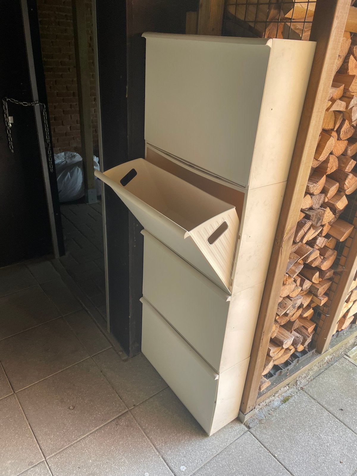wandopbergers 4 stuks beige, Ophalen, Zo goed als nieuw